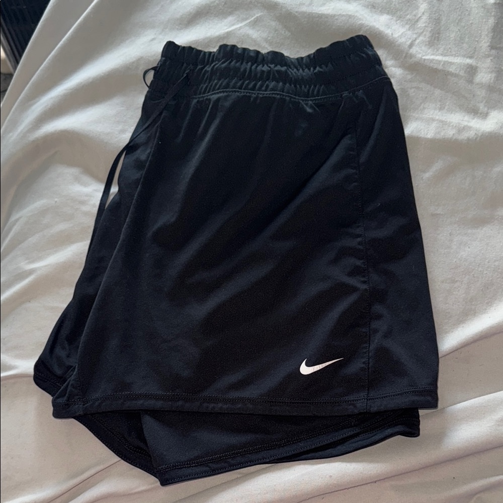 Nike Black Sports Shorts with White Logo